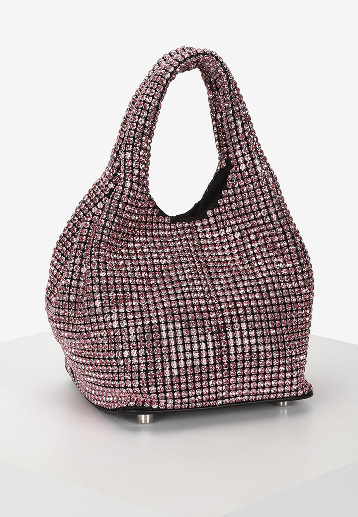 Rosé Rhinestone Bag