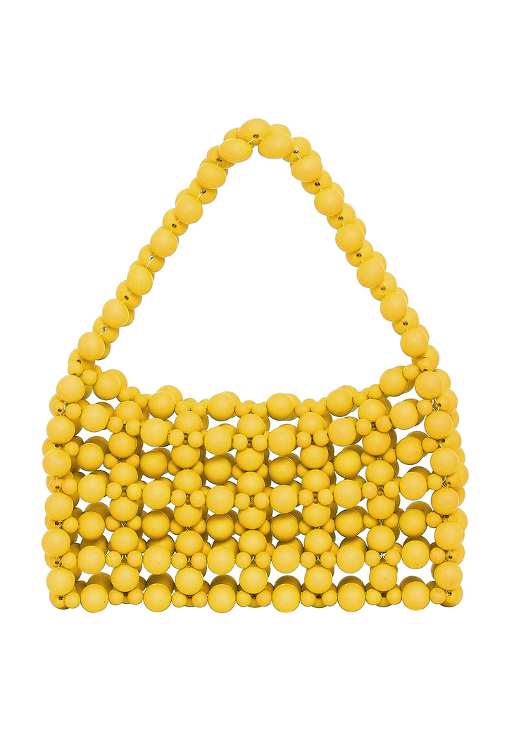 Golden Amber Beaded Mini Bag